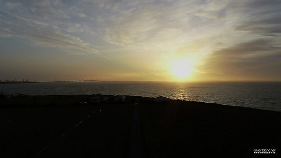 Sunset sur le rivage charentais maritime